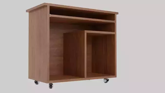 Office wooden cabinet on wheels
