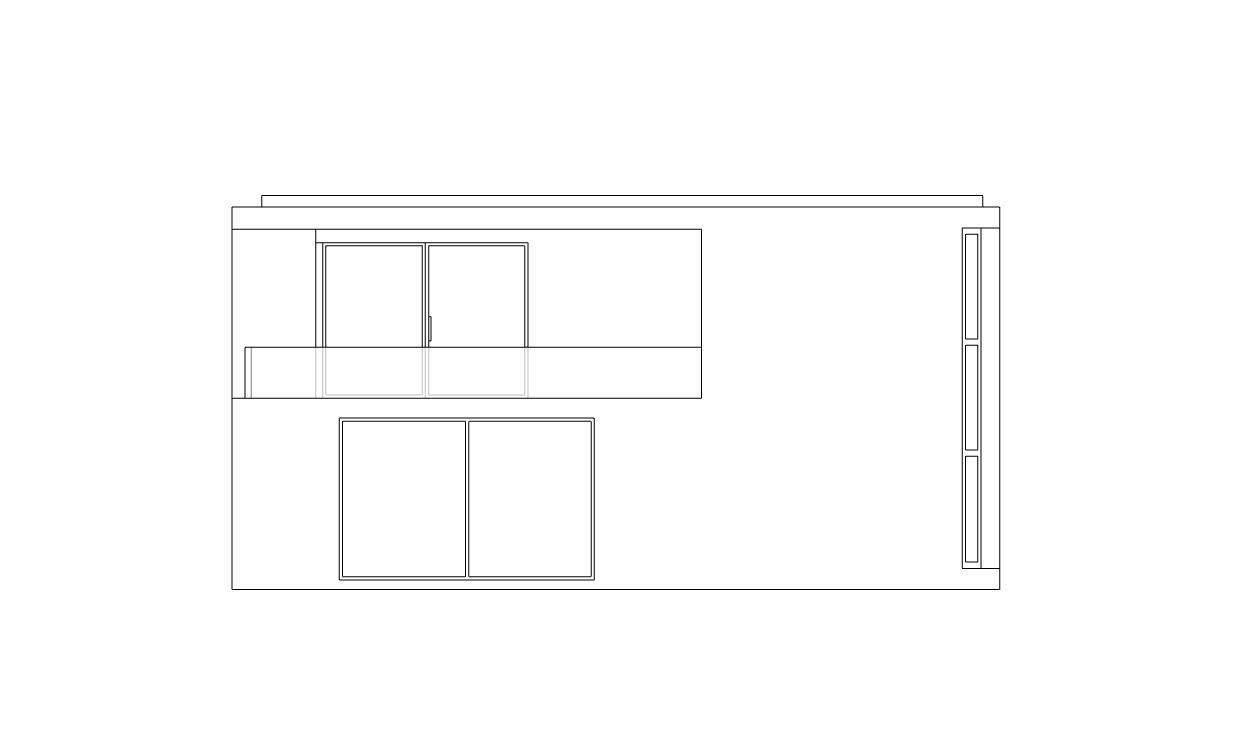 Architectural 3D model front of modern house 3D model_17