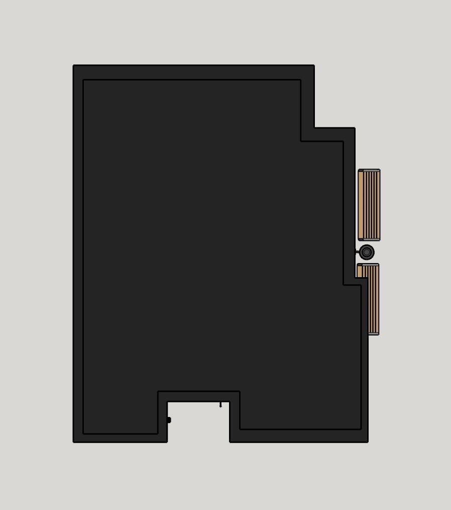 Architectural 3D model front of modern house 3D model_14