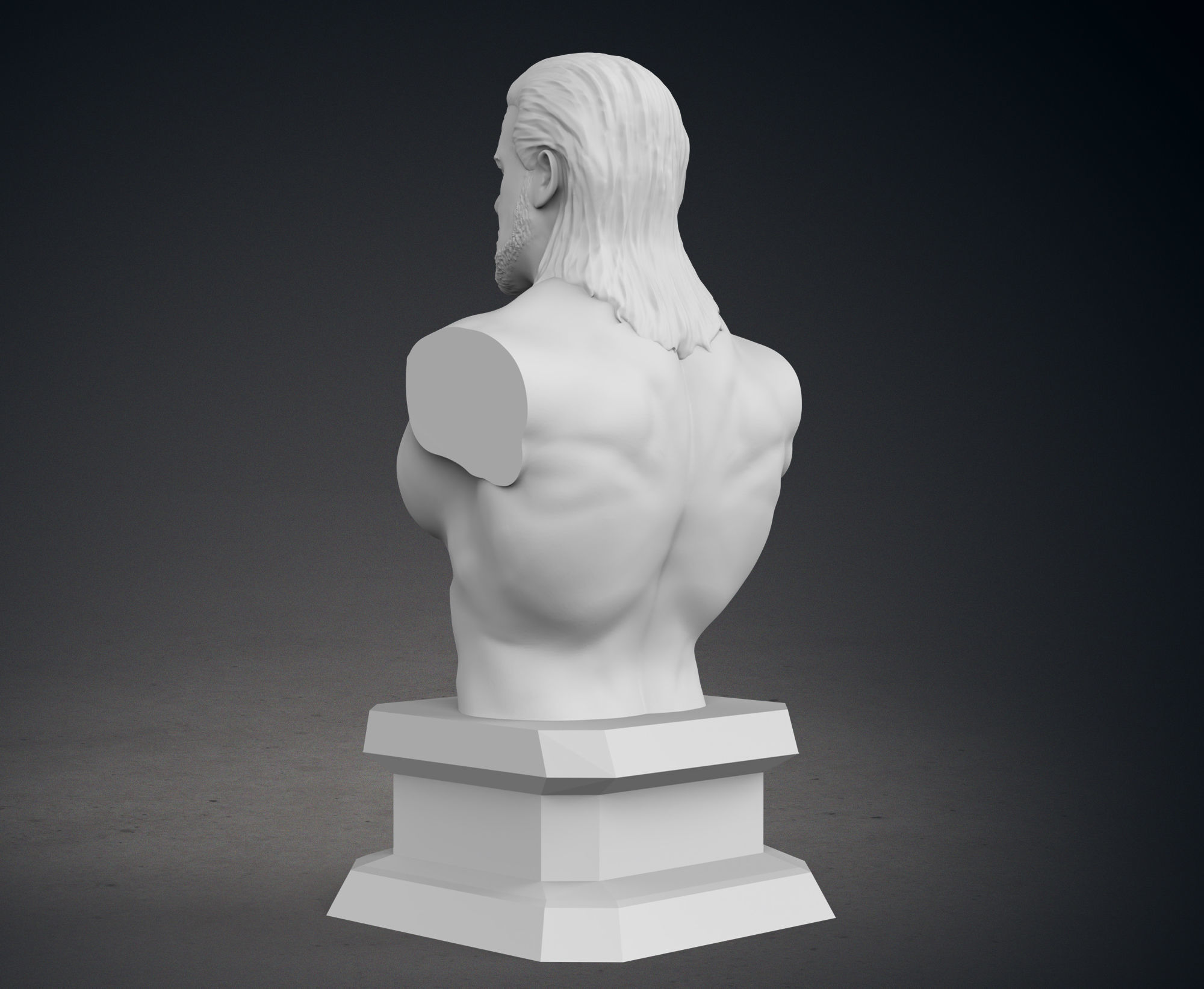 Triple H Bust - Classic Version 3D print model_4