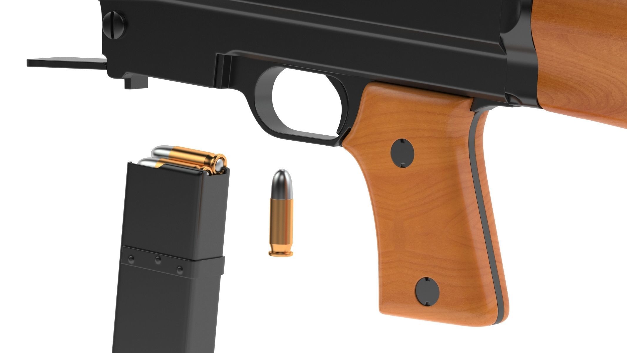 MAS-38 airsoft gun 3D model_14