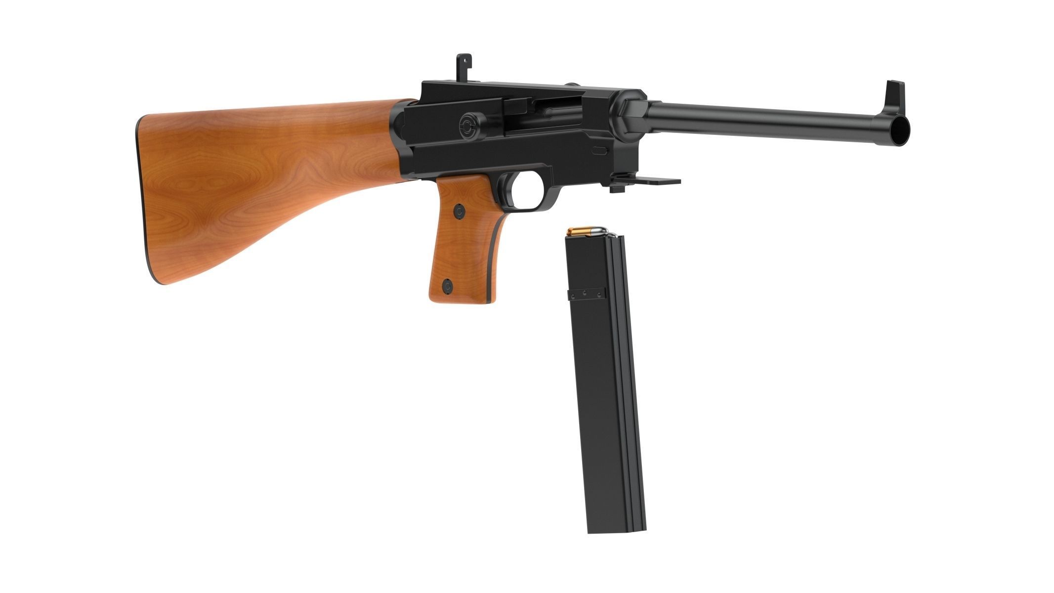 MAS-38 airsoft gun 3D model_4