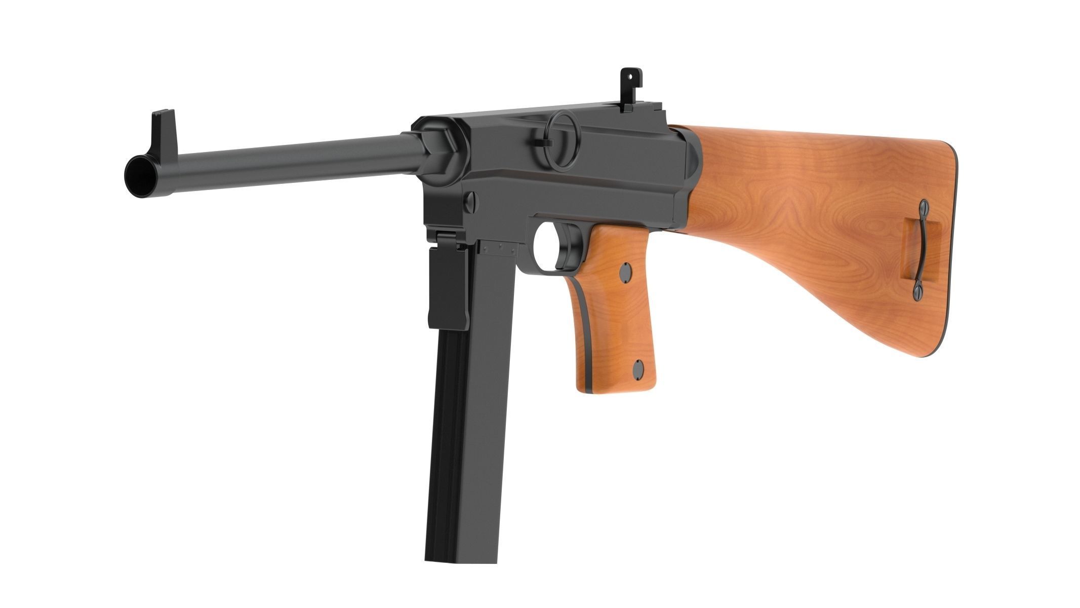 MAS-38 airsoft gun 3D model_3