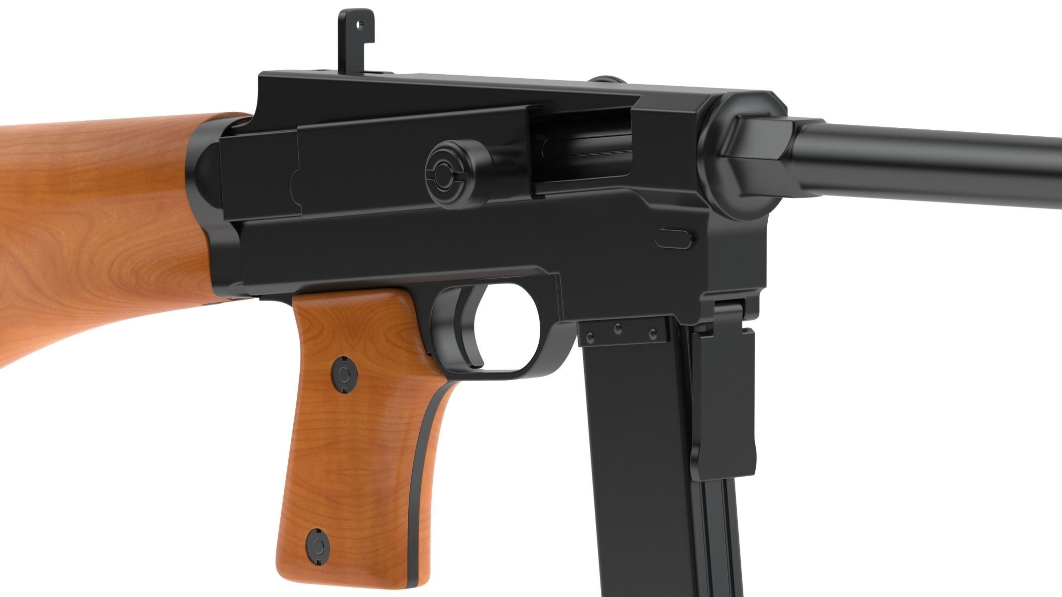 MAS-38 airsoft gun 3D model_9