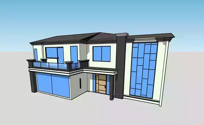Architectural 3D model house