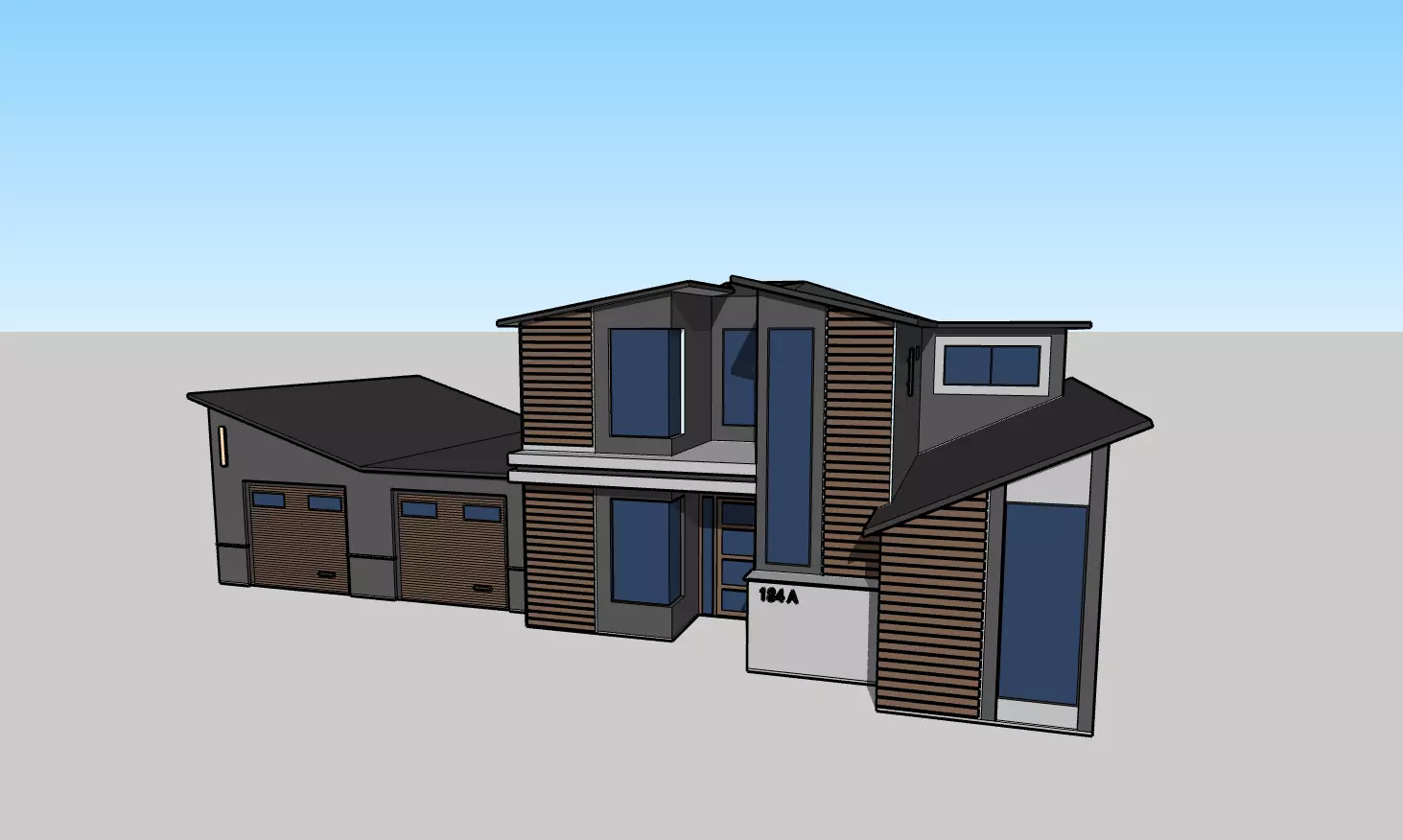 Architectural 3D model modern house 3D model_0