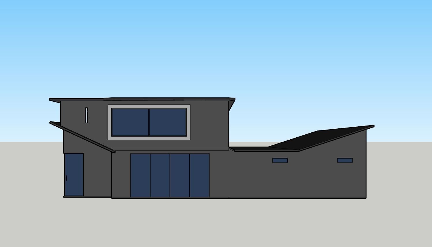 Architectural 3D model modern house 3D model_5