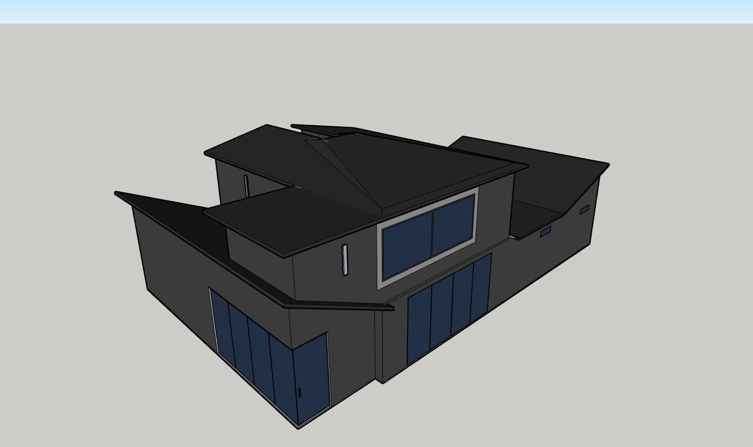 Architectural 3D model modern house 3D model_4