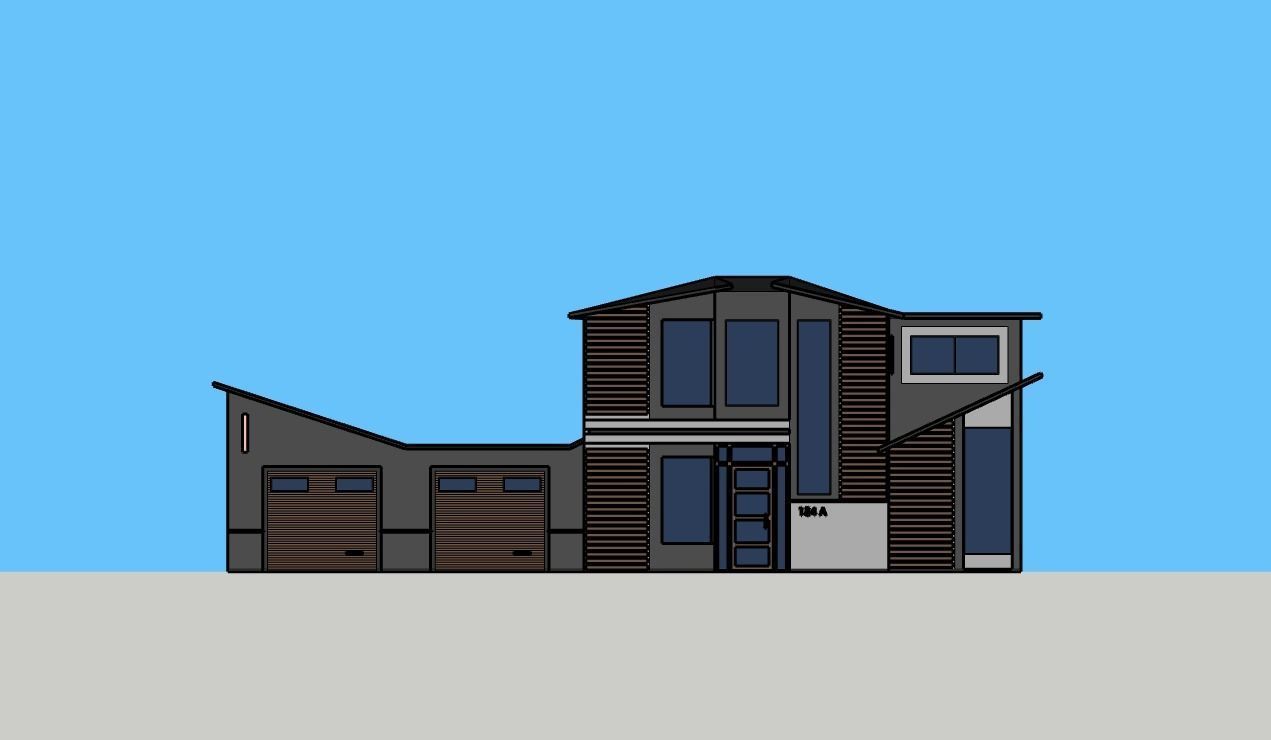 Architectural 3D model modern house 3D model_10