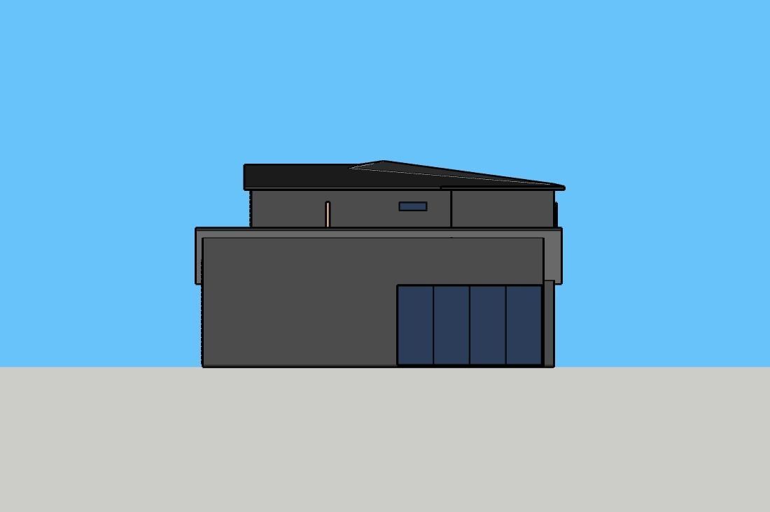 Architectural 3D model modern house 3D model_12