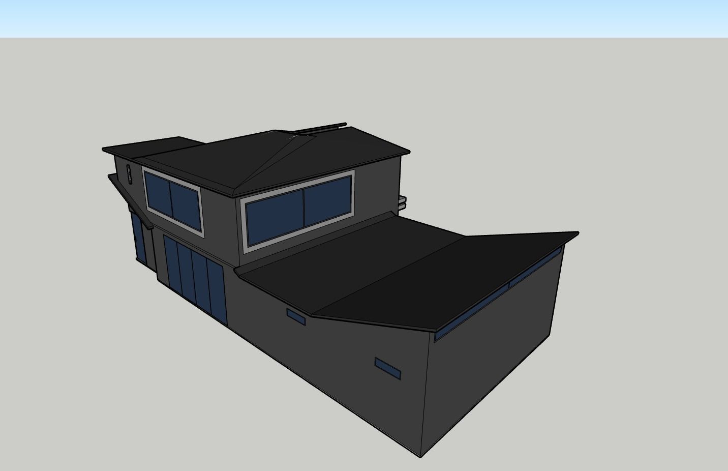 Architectural 3D model modern house 3D model_6