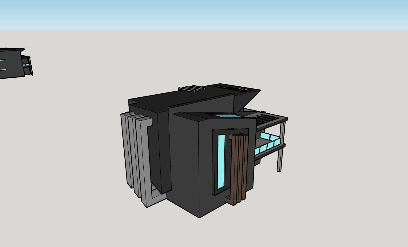 2 in 1 3D architectural models  3D model_6