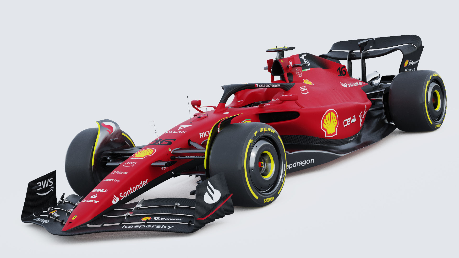 F1 Ferrari F1-75 2022 3D model_4