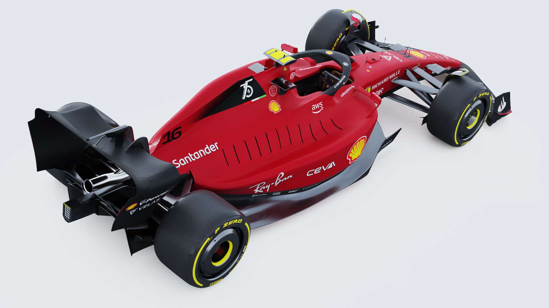 F1 Ferrari F1-75 2022 3D model_7