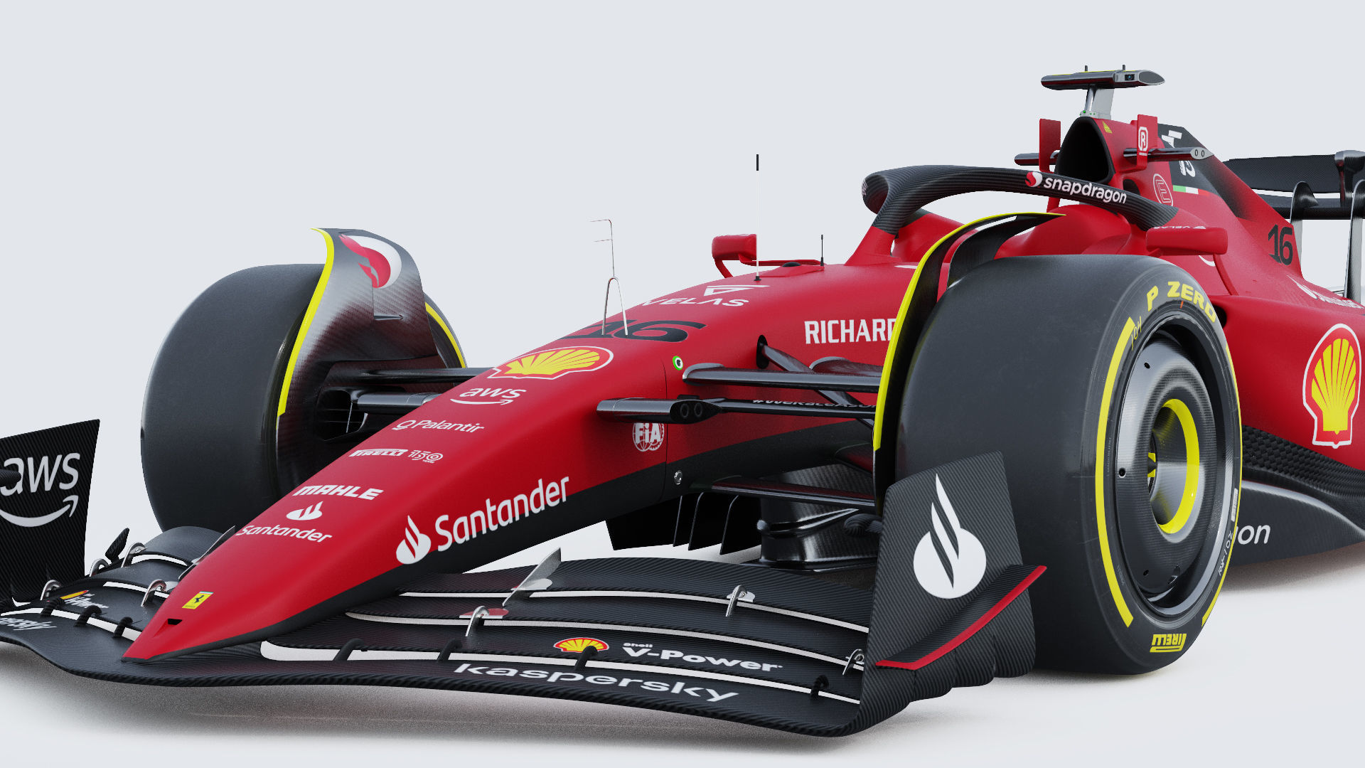 F1 Ferrari F1-75 2022 3D model_3