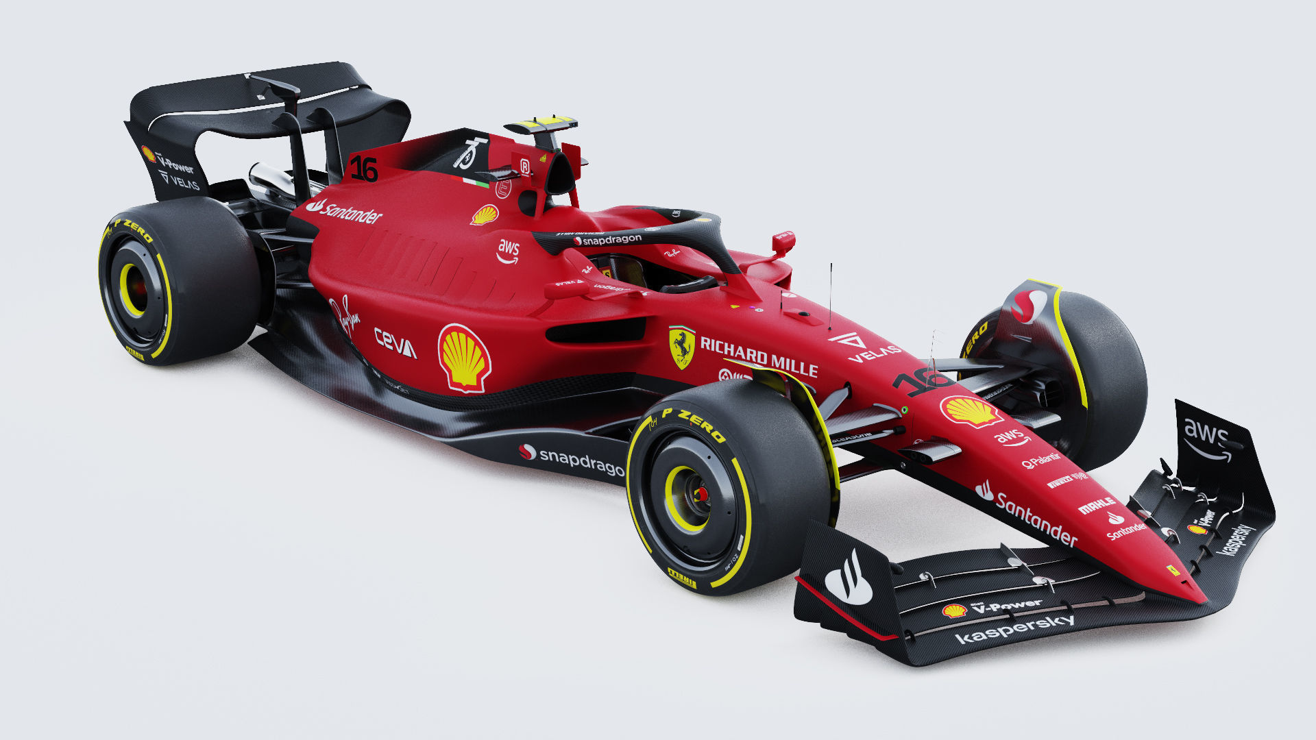 F1 Ferrari F1-75 2022 3D model_9