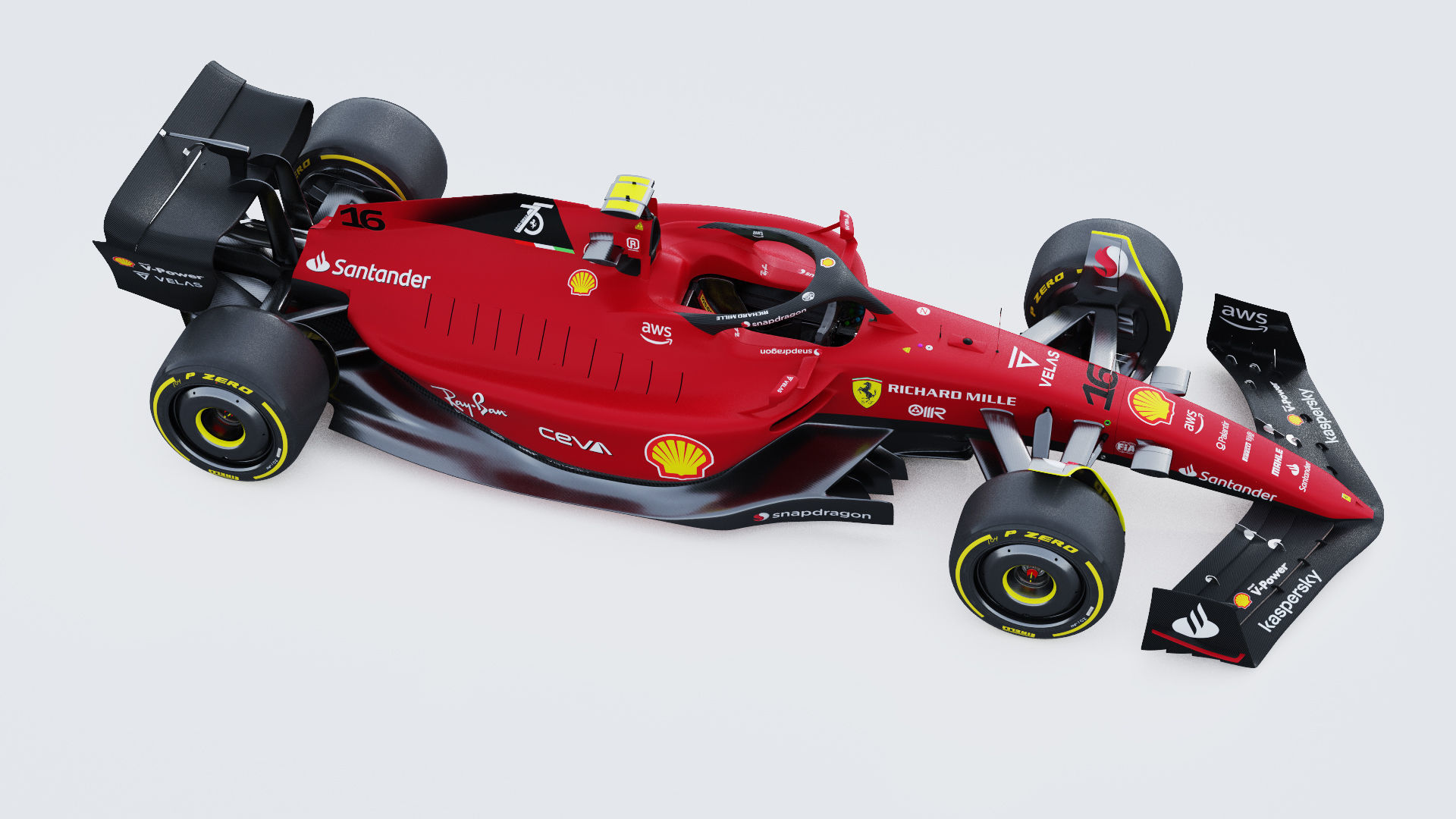F1 Ferrari F1-75 2022 3D model_11