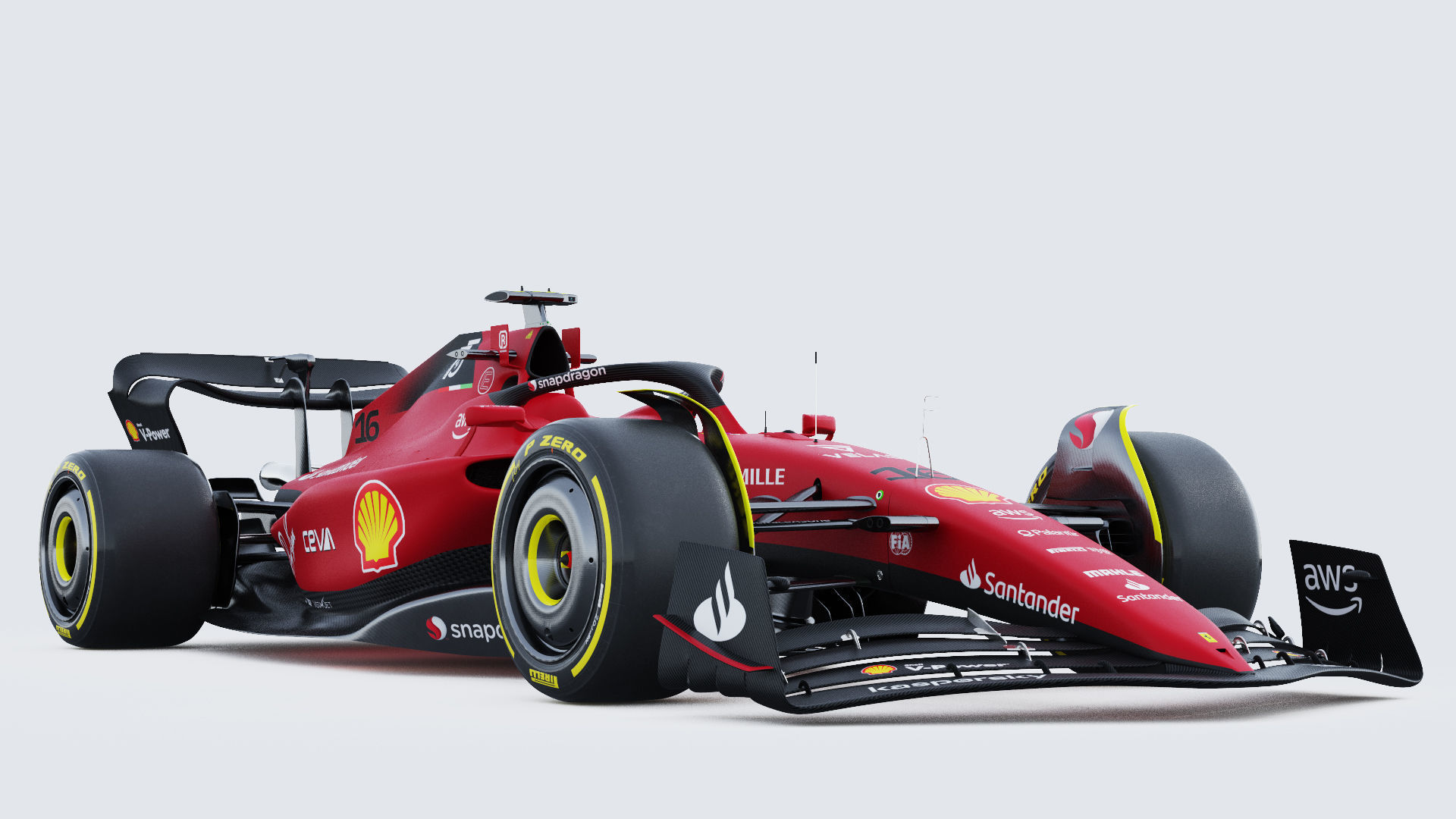 F1 Ferrari F1-75 2022 3D model_10