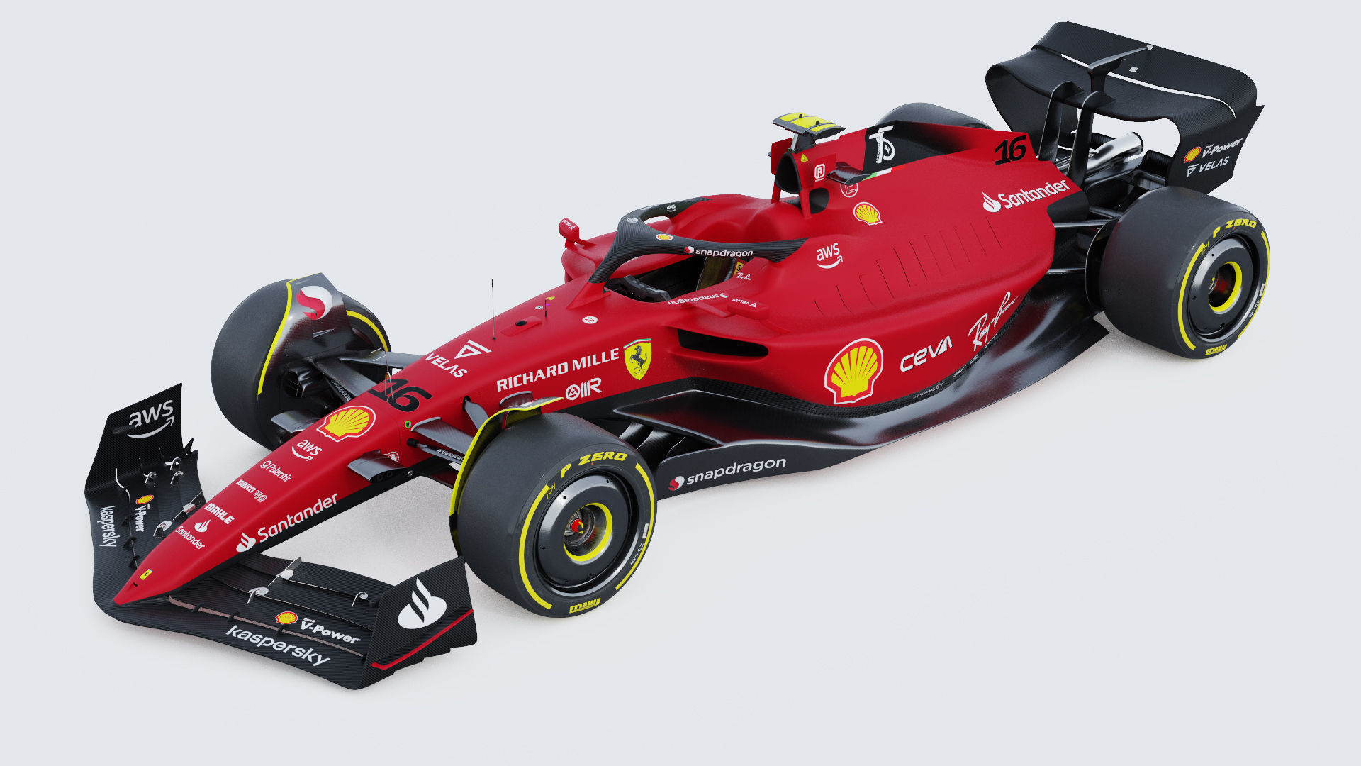 F1 Ferrari F1-75 2022 3D model_12