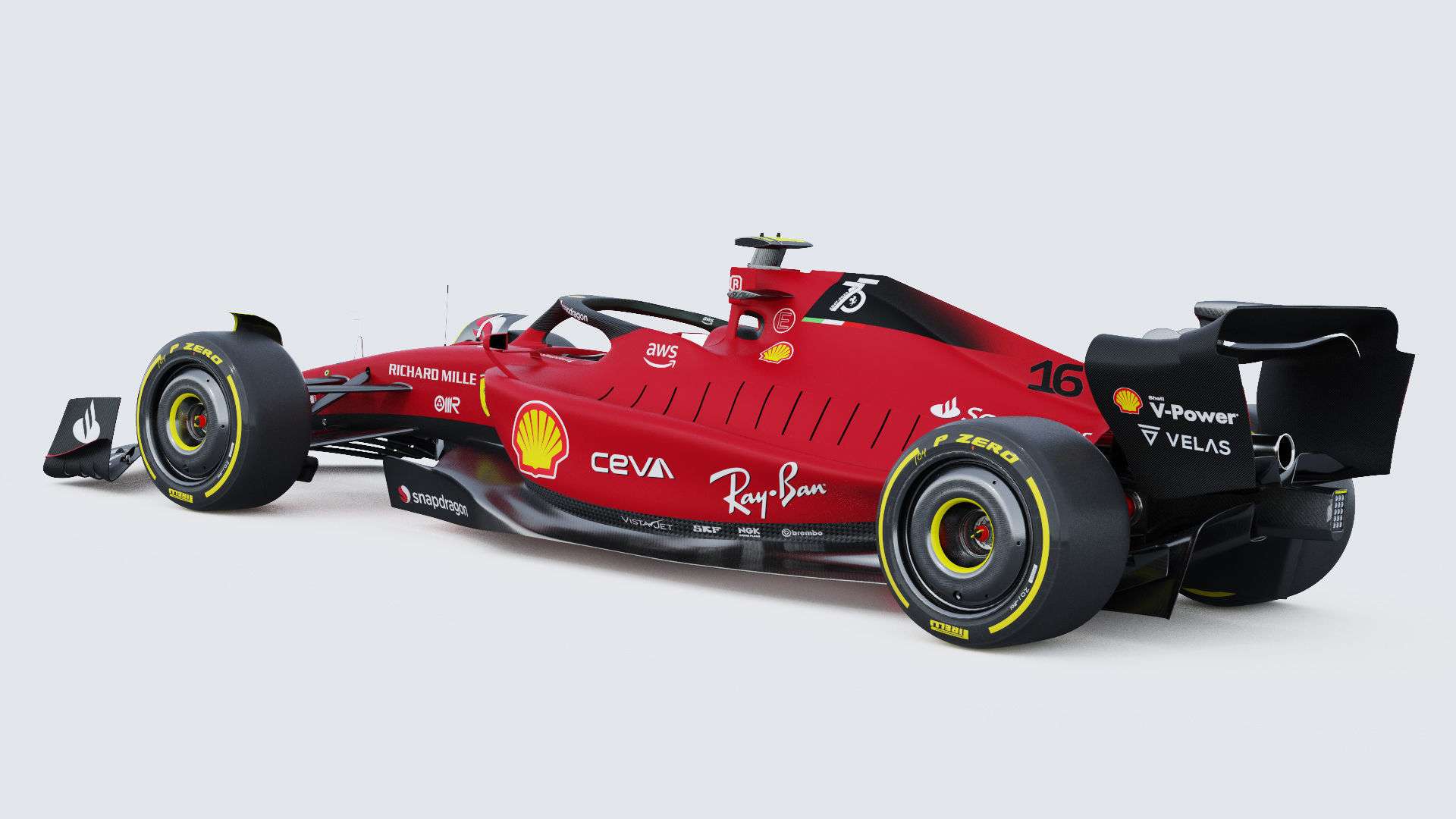 F1 Ferrari F1-75 2022 3D model_5