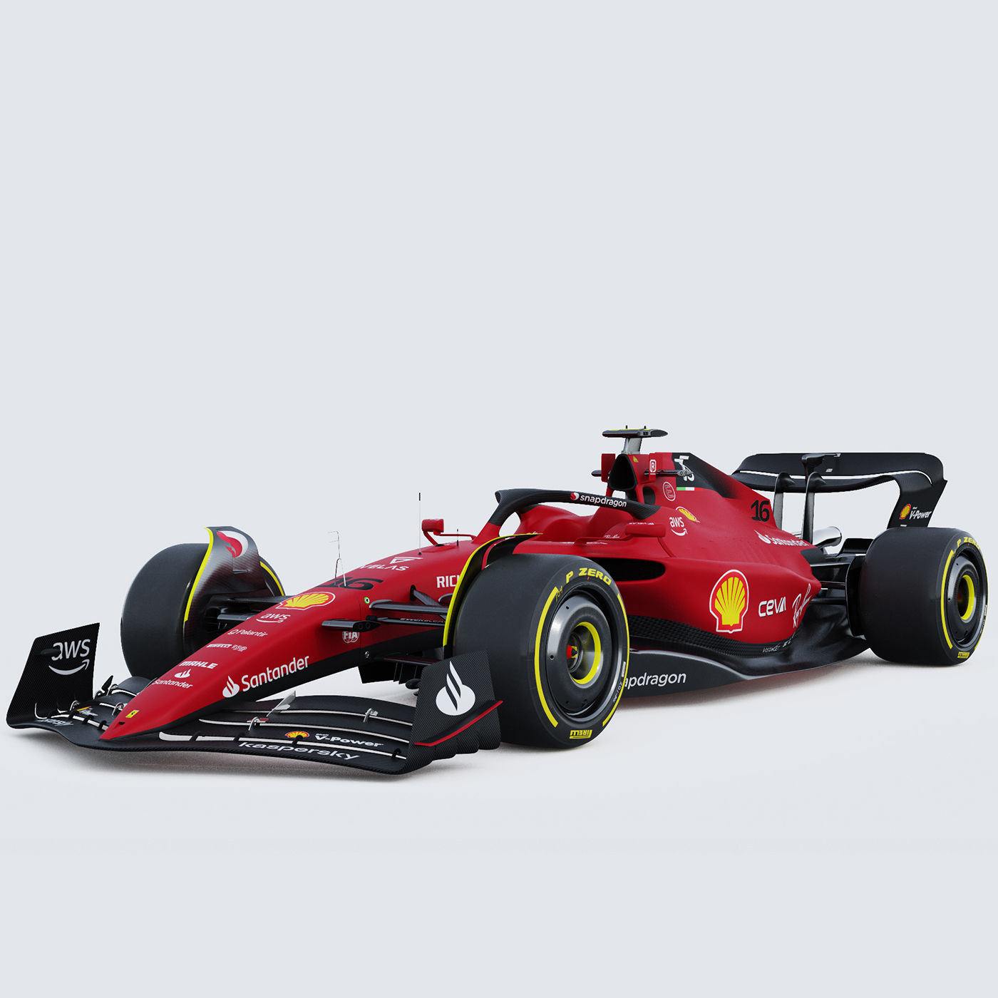 F1 Ferrari F1-75 2022 3D model_2