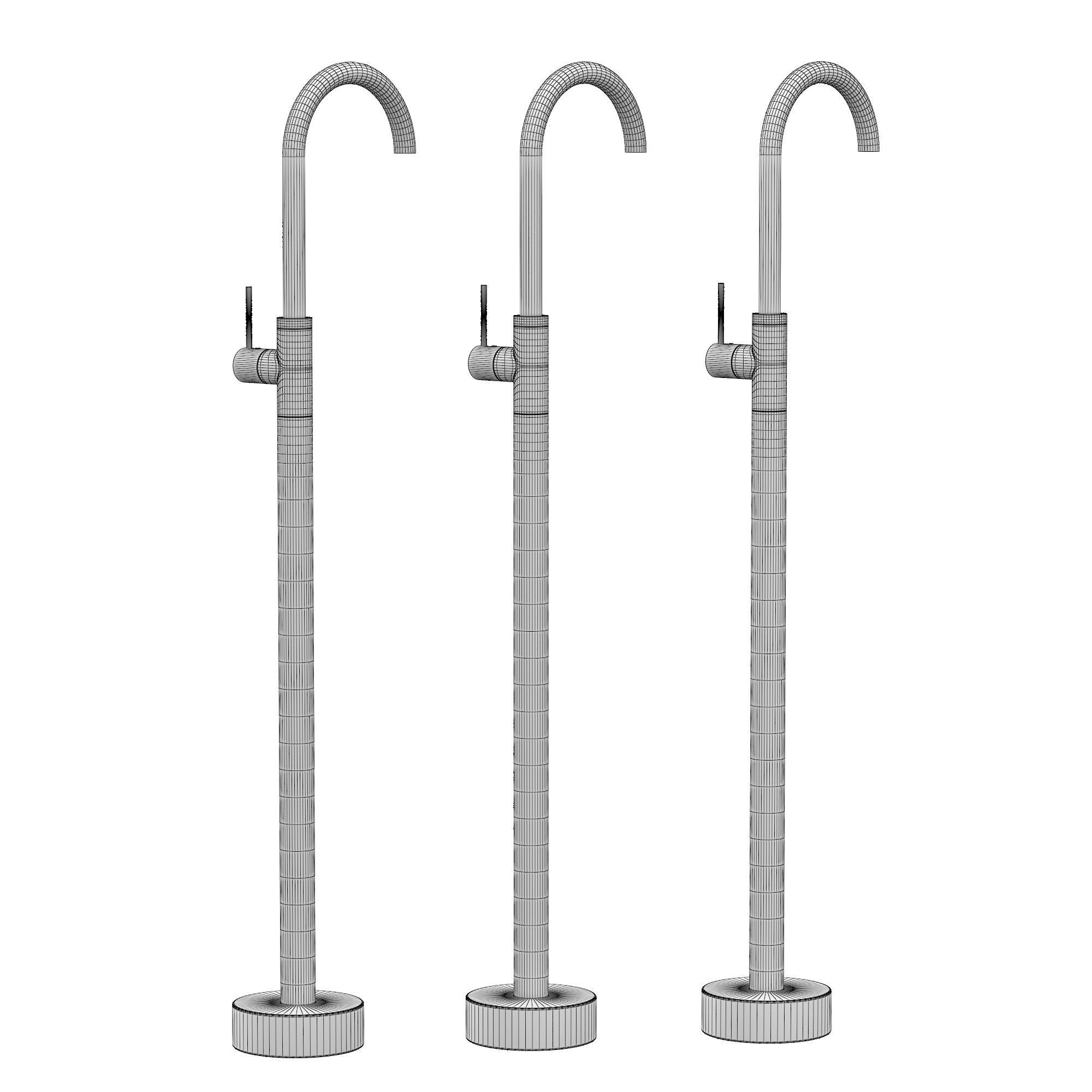 Washbasin mixer tap CB078W 3D model_4