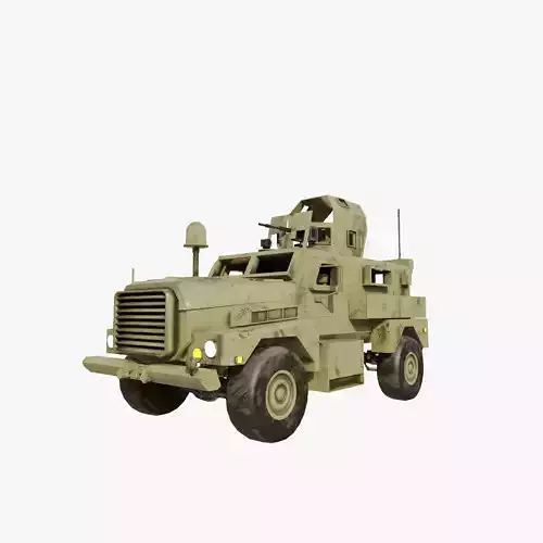 cougar 4x4 MRAP Low-poly 3D model