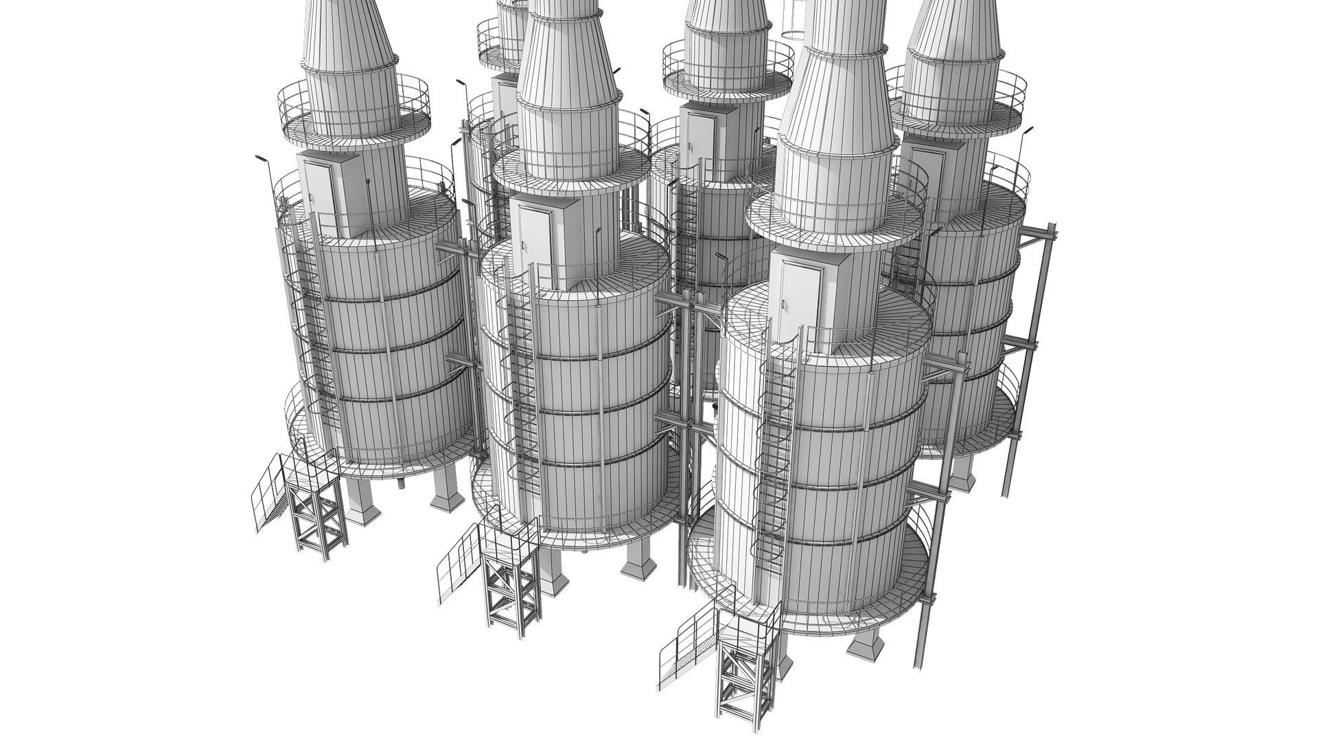 Oil Refinery 3D model_21