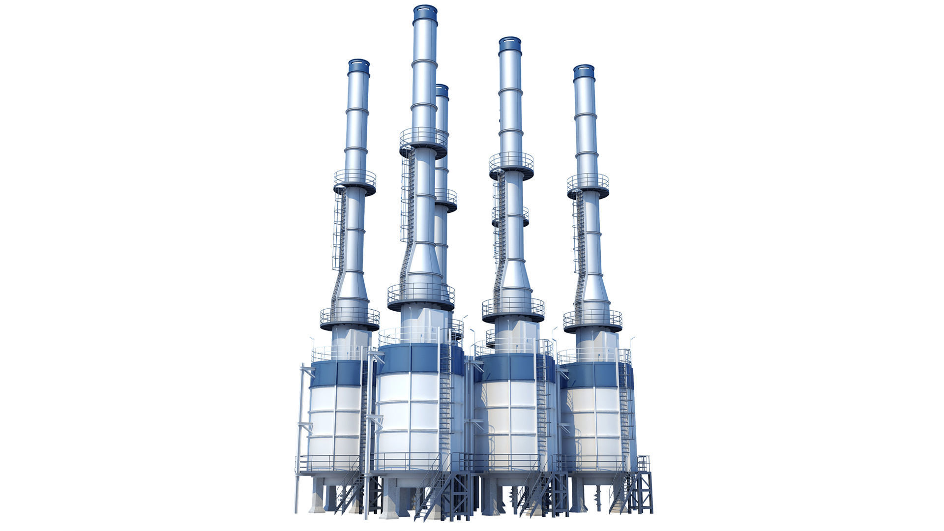 Oil Refinery 3D model_12