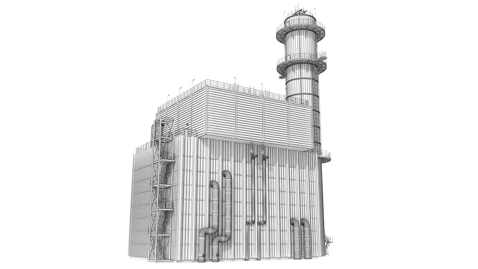 Oil Refinery 3D model_56