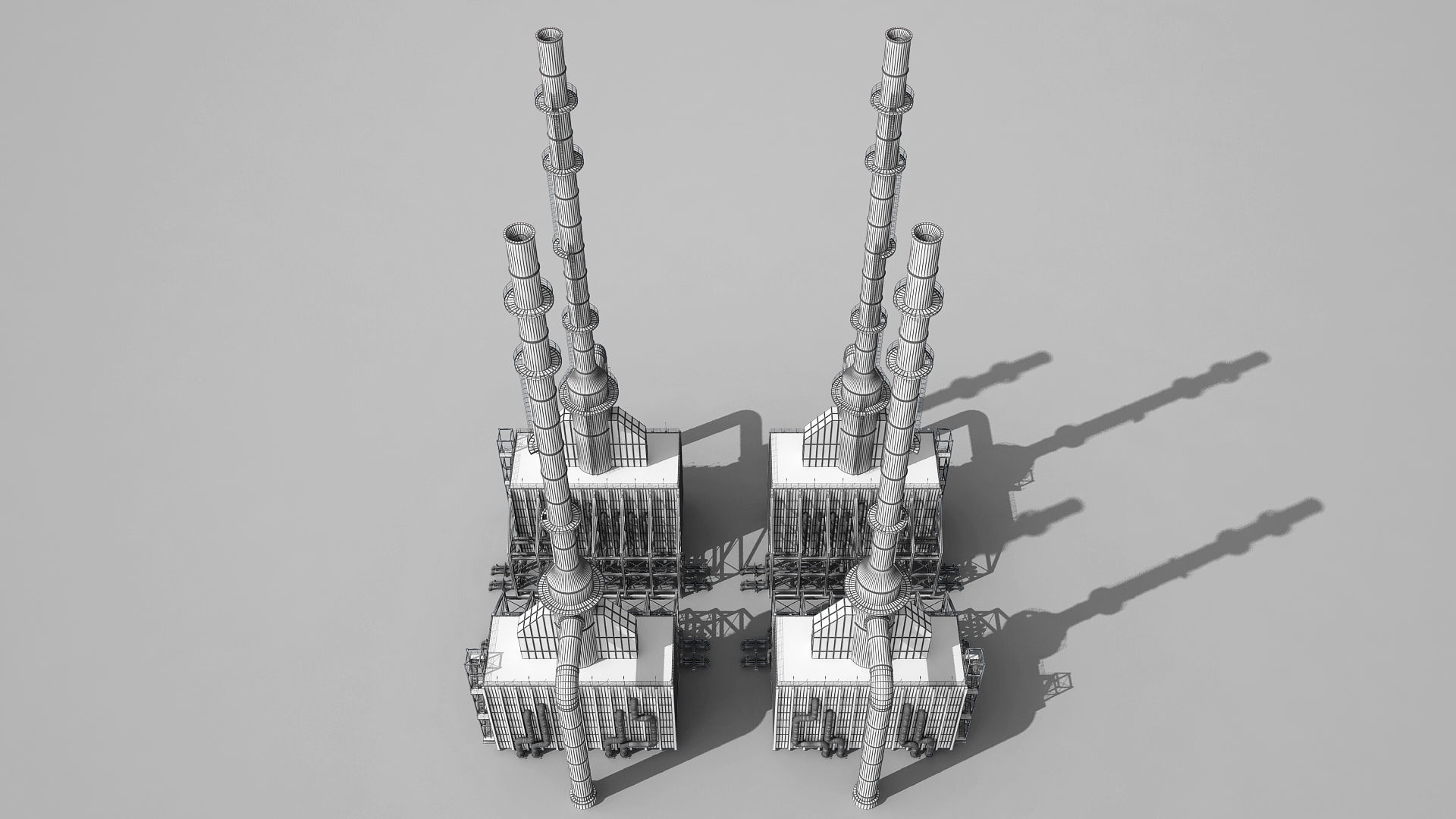 Oil Refinery 3D model_6