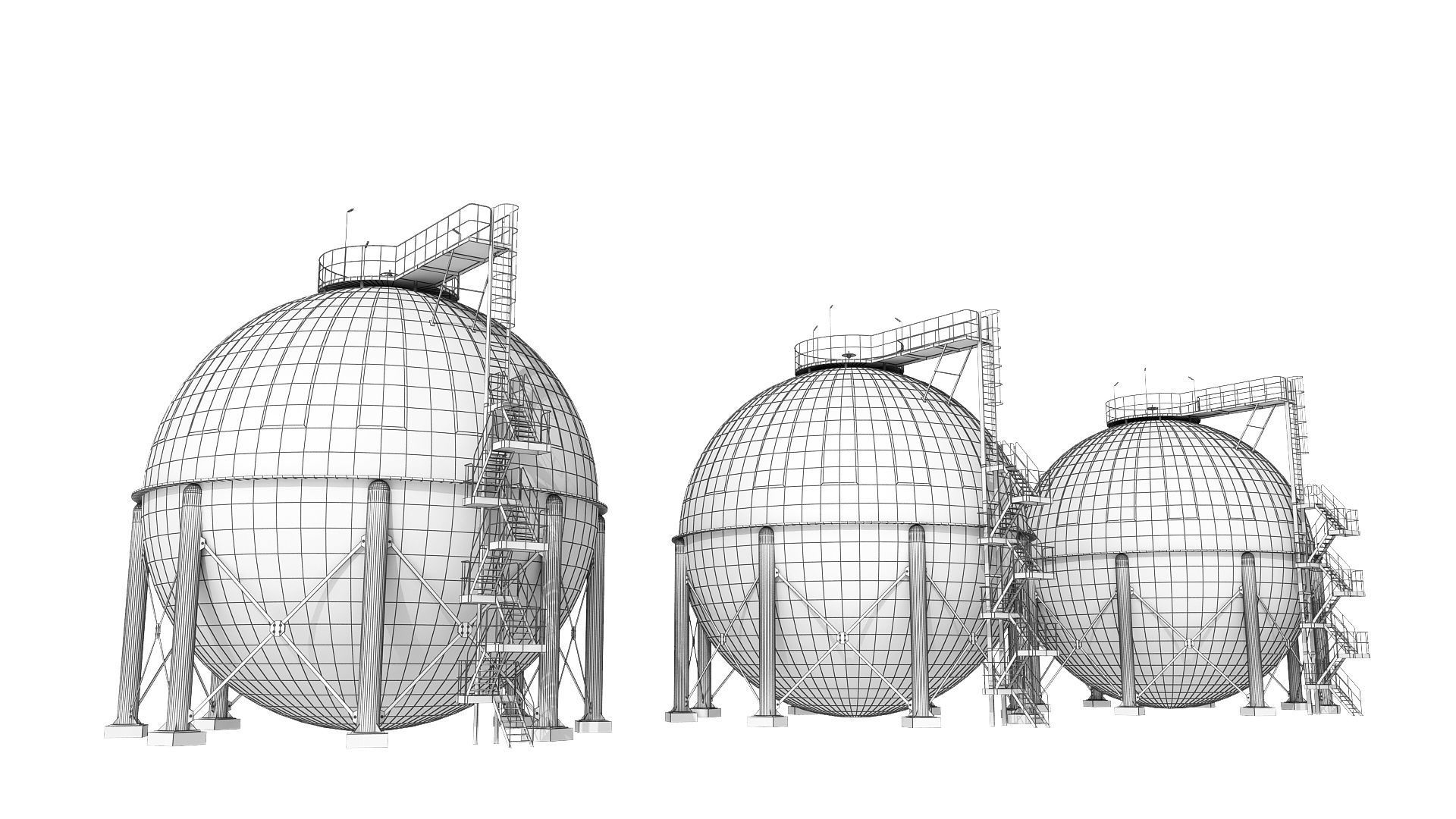 Oil Refinery 3D model_40