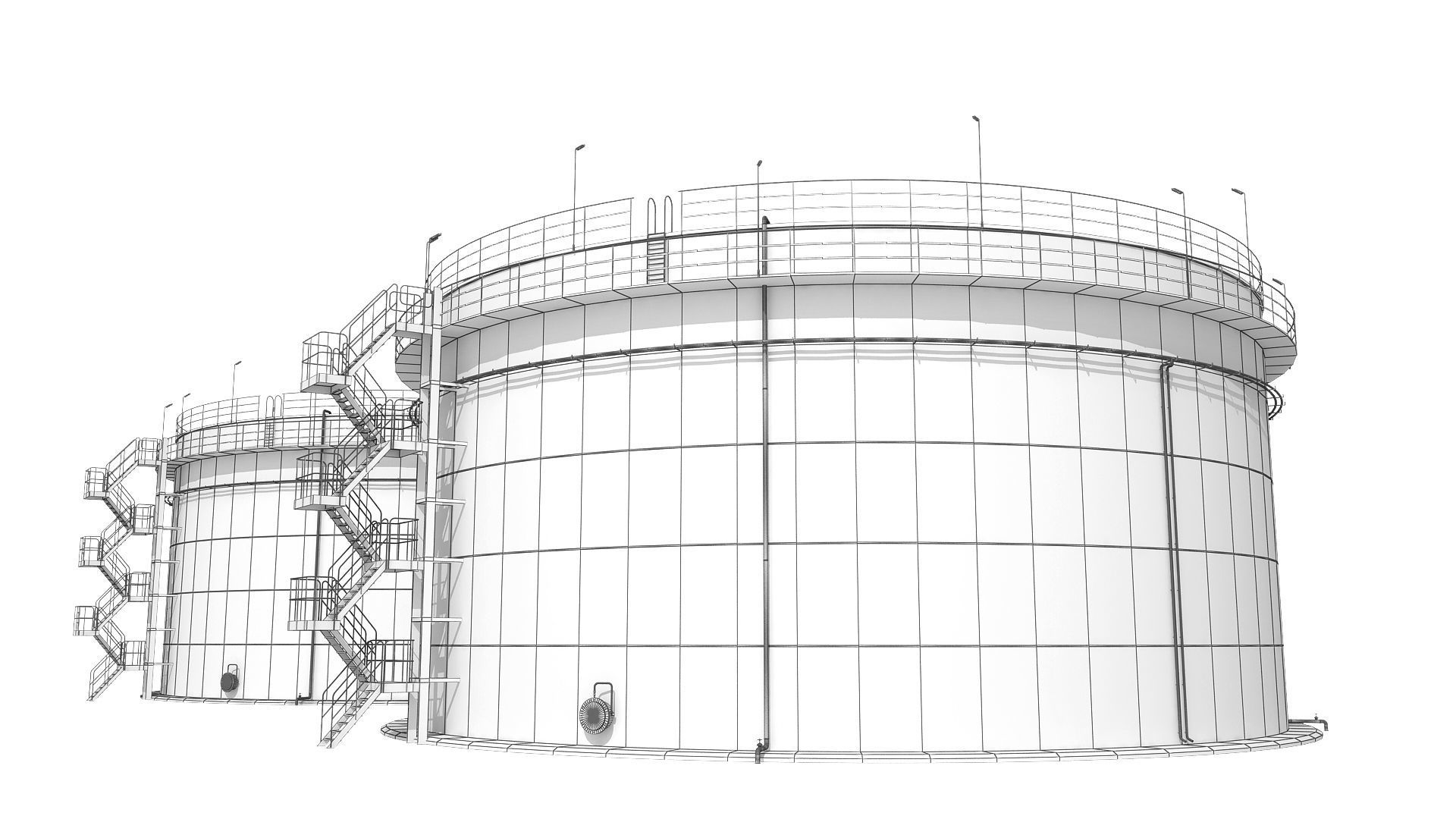 Oil Refinery 3D model_38