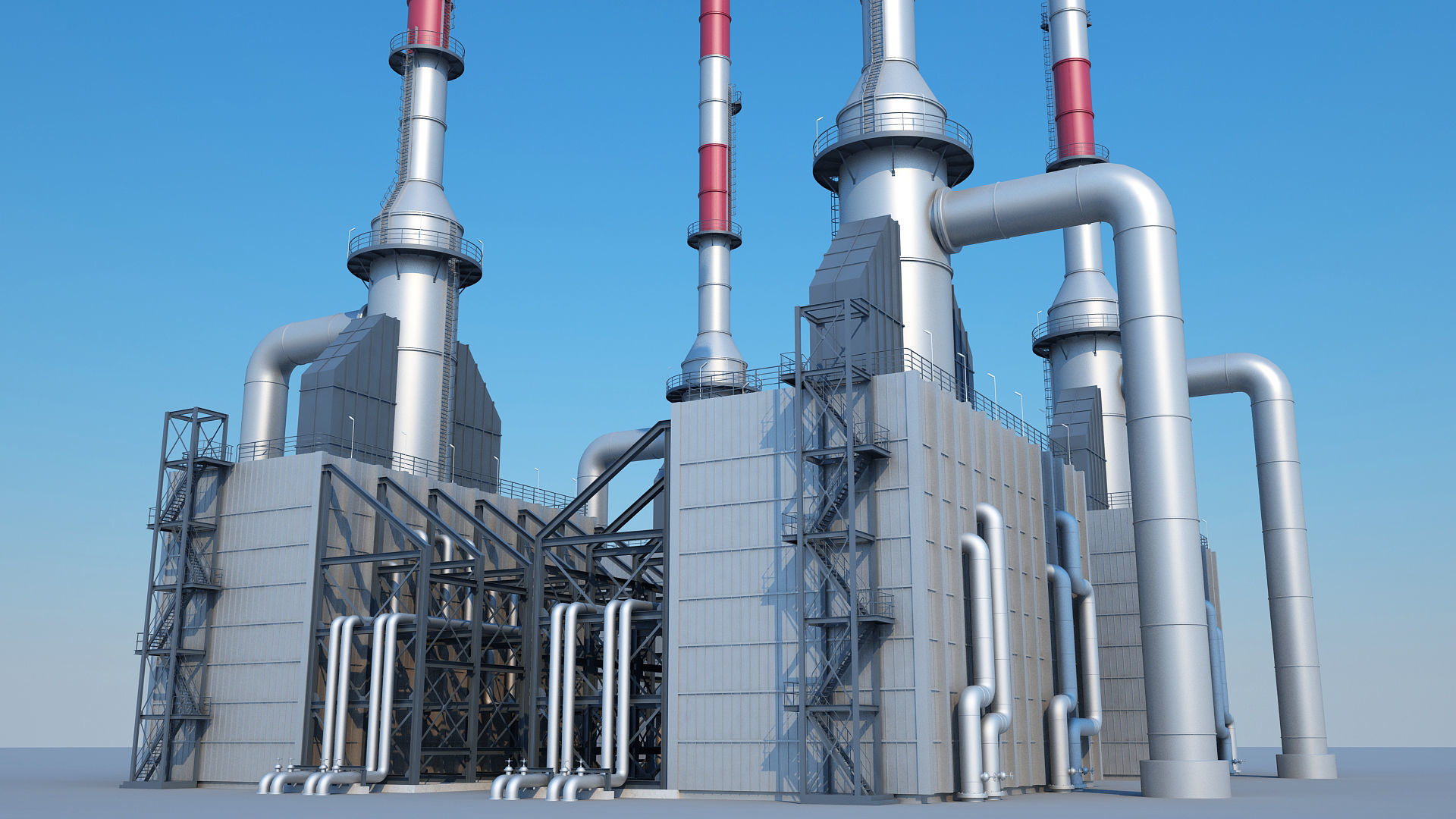 Oil Refinery 3D model_10