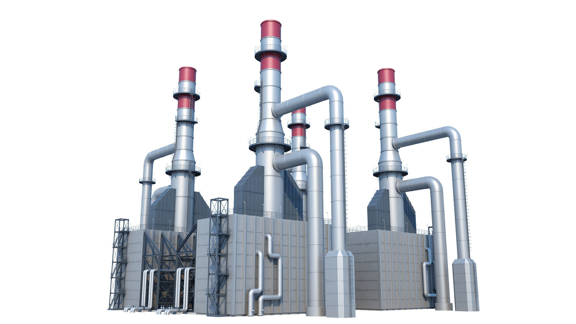 Oil Refinery 3D model_22