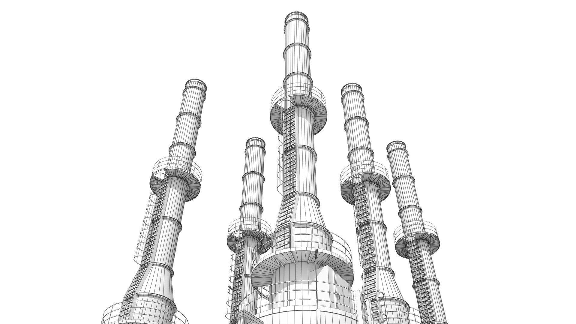 Oil Refinery 3D model_19