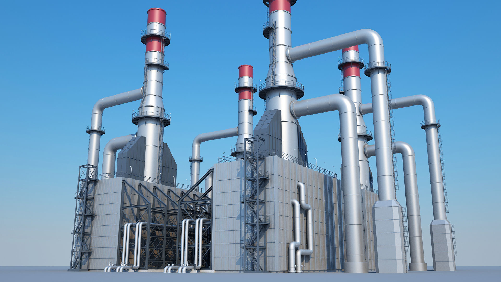 Oil Refinery 3D model_26