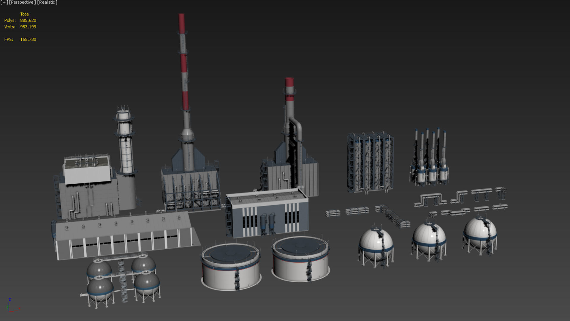 Oil Refinery 3D model_71
