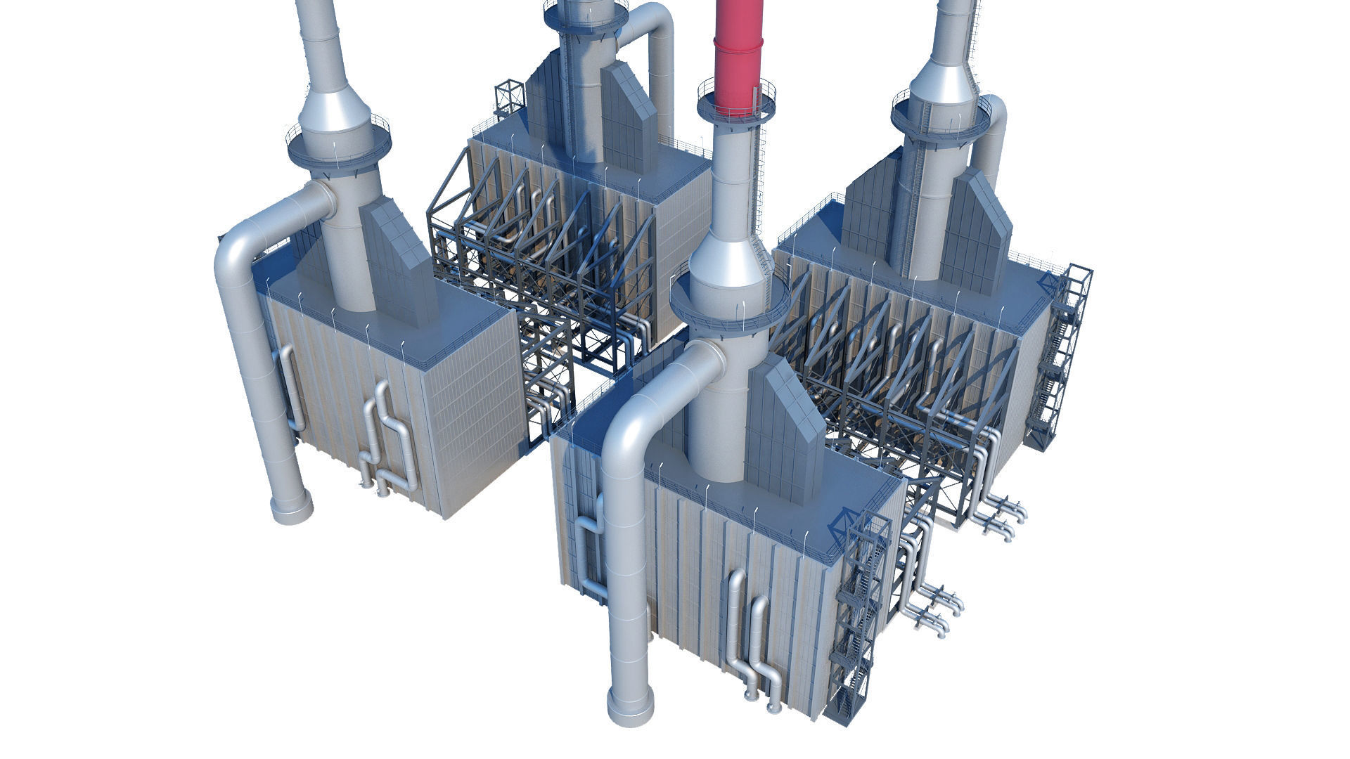Oil Refinery 3D model_7