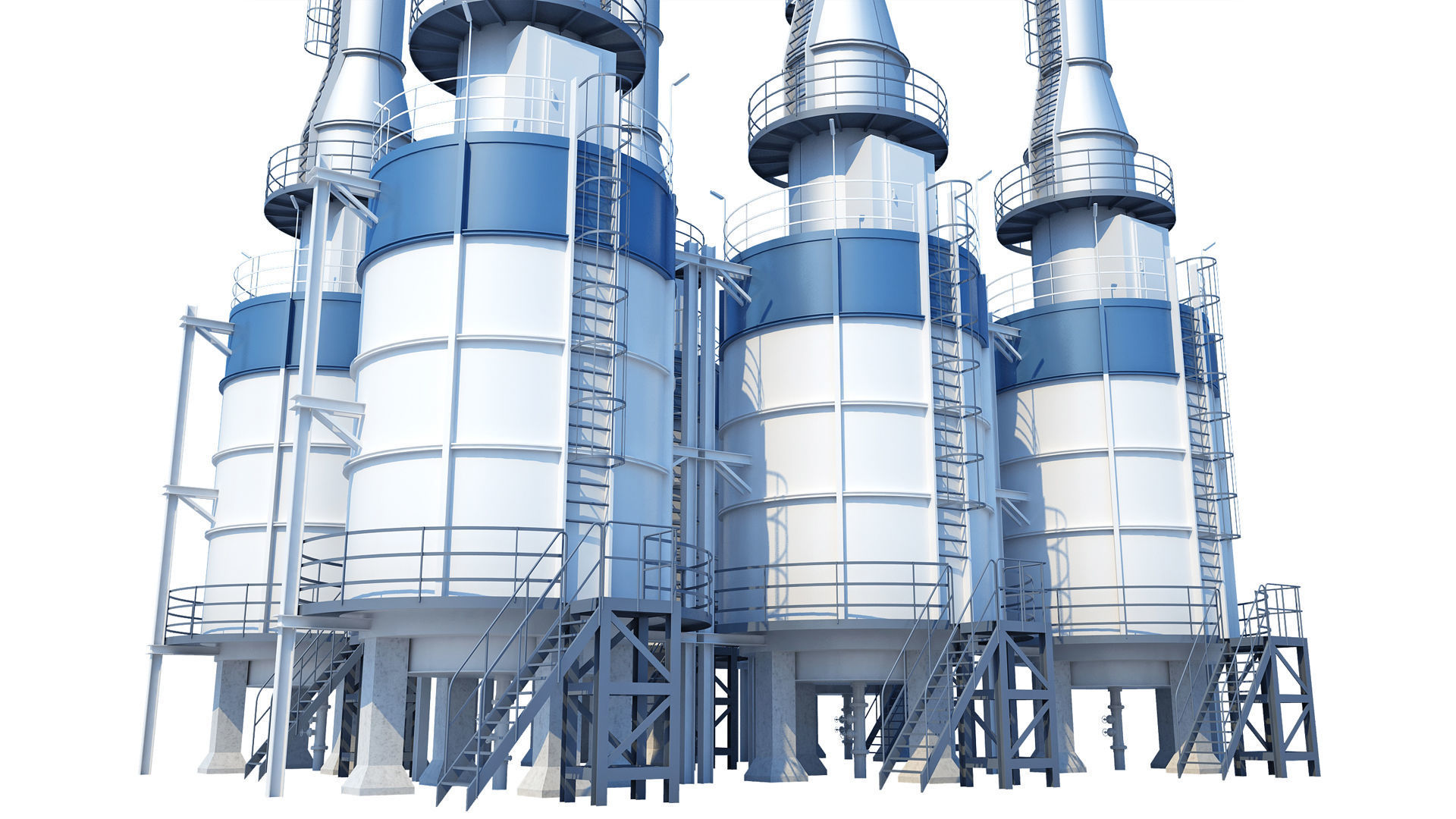 Oil Refinery 3D model_14
