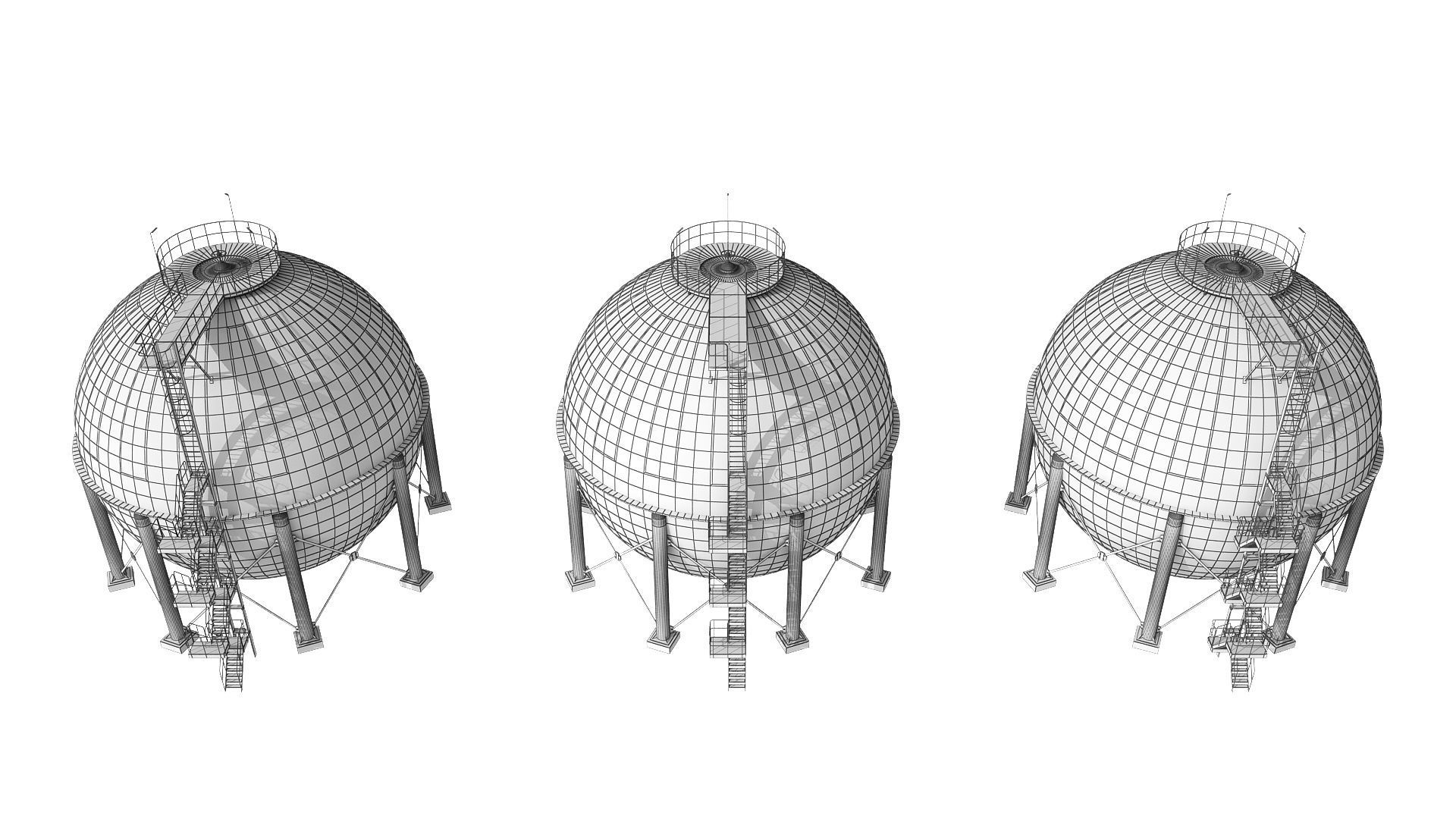 Oil Refinery 3D model_42