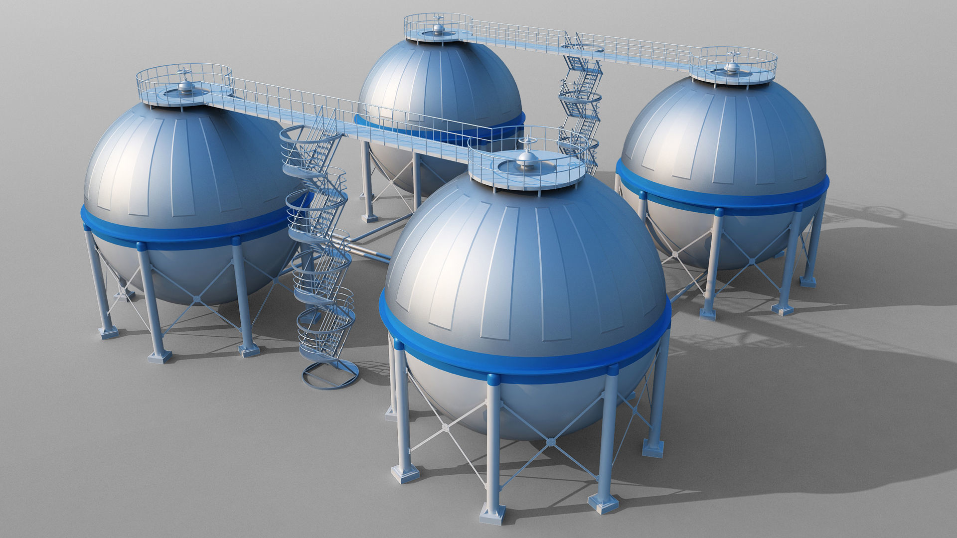 Oil Refinery 3D model_47