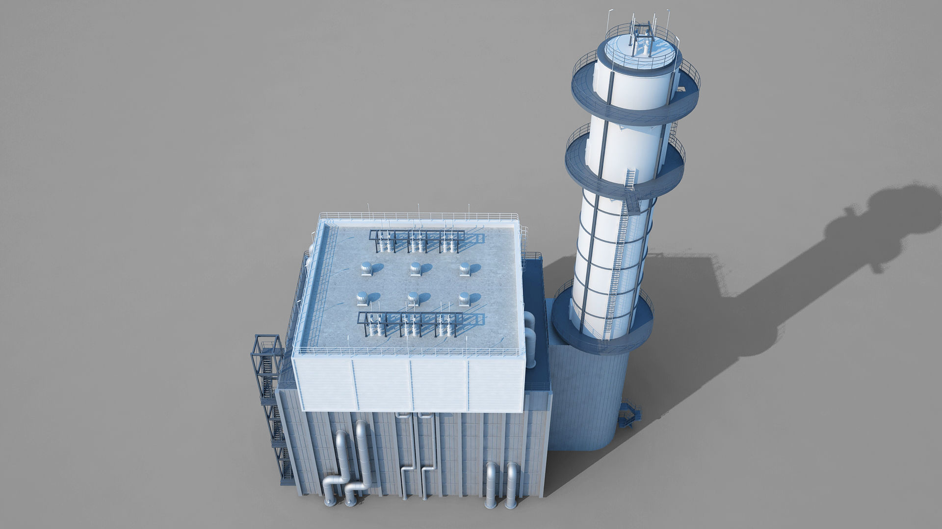 Oil Refinery 3D model_57