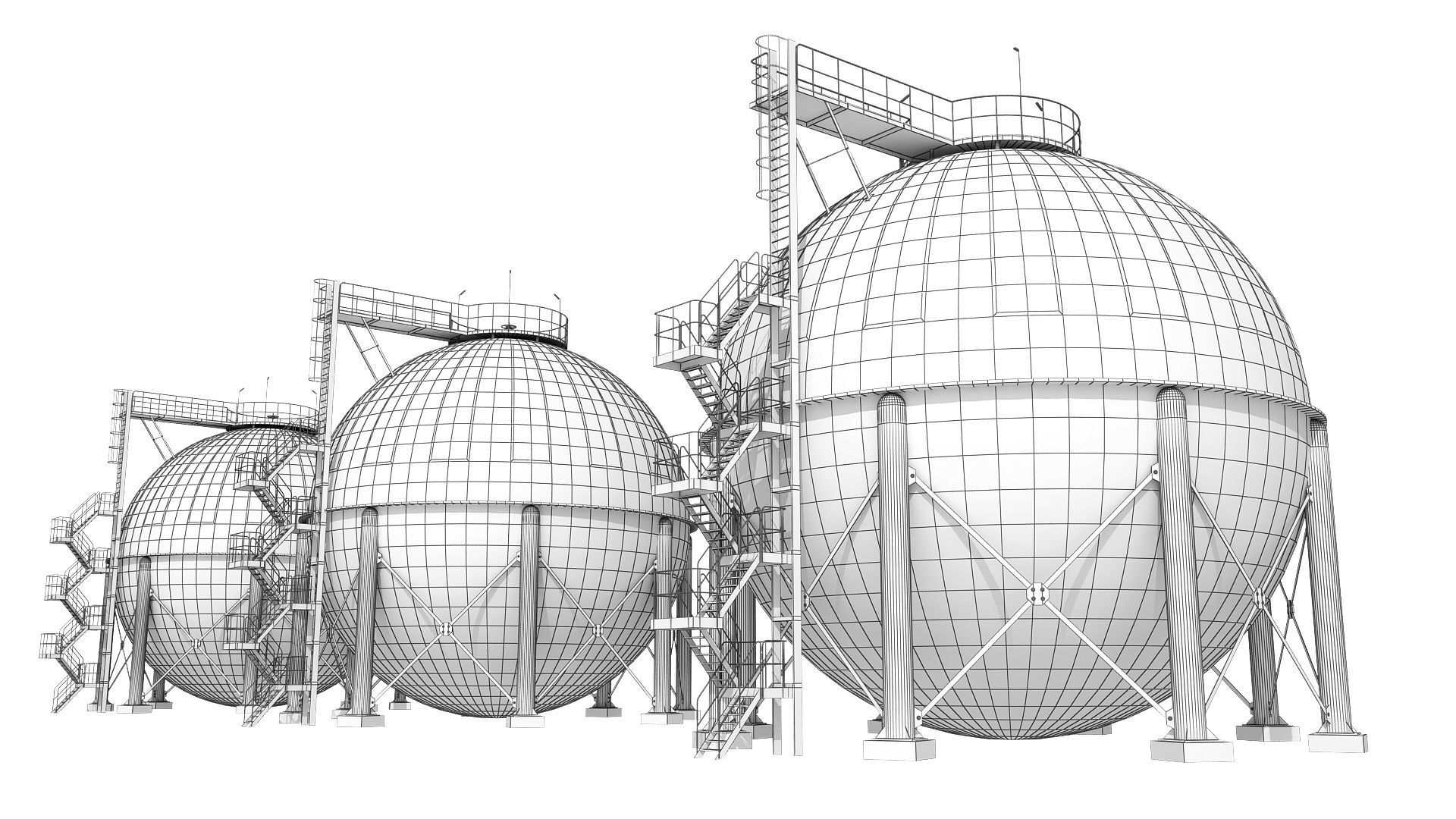 Oil Refinery 3D model_44