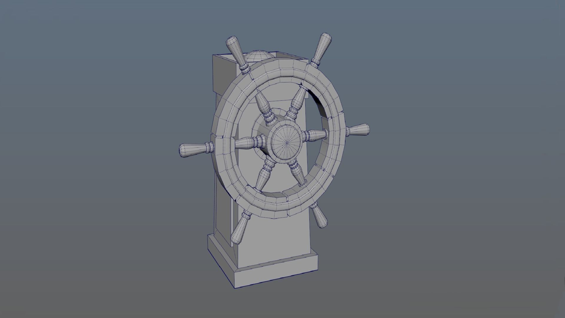 Ship steering wheel Ship Wheel  Low-poly 3D model_5