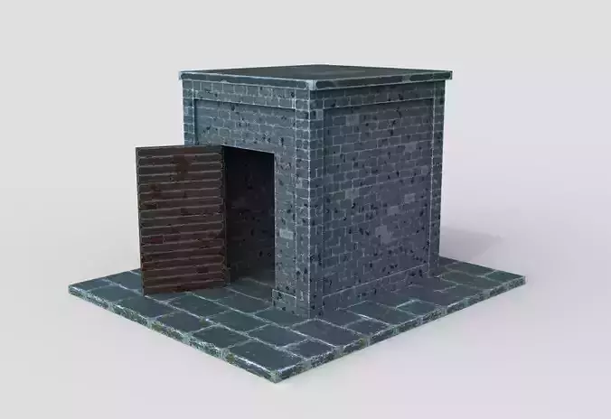 3D low poly store room