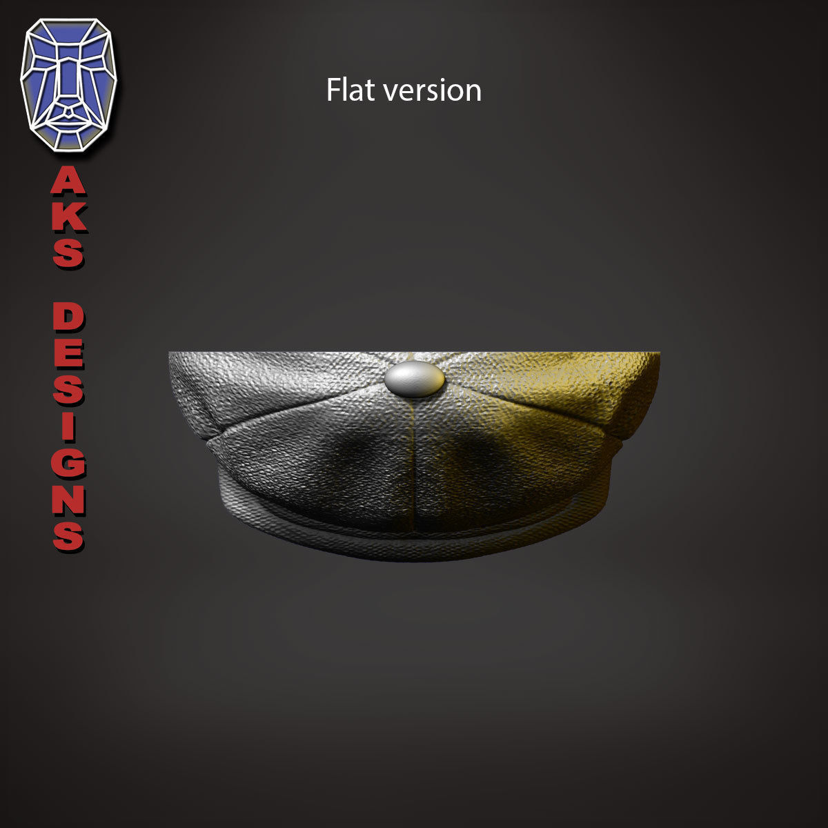 Gangster skull version 2 Bas relief wall decoration 3D print model_18