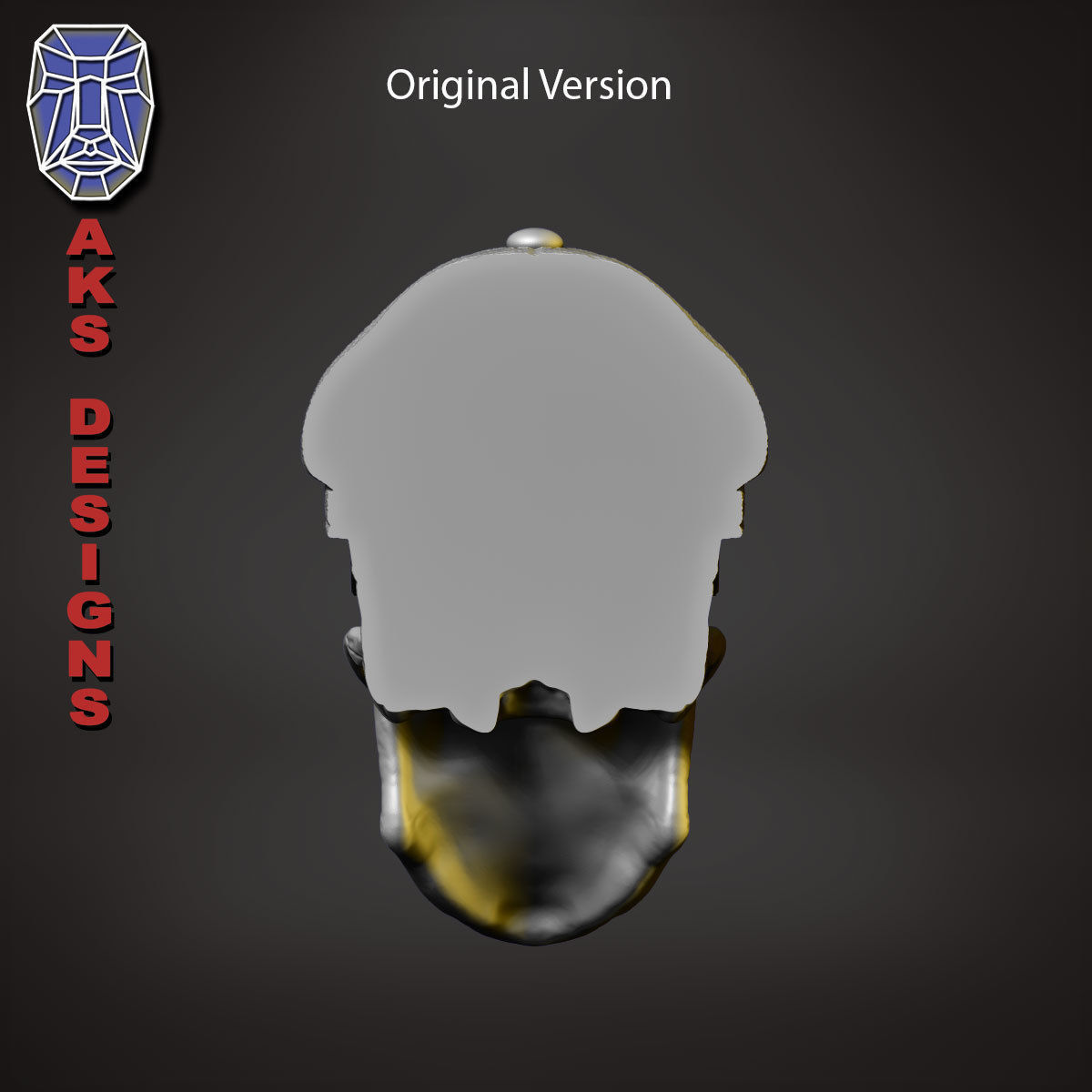 Gangster skull version 2 Bas relief wall decoration 3D print model_4