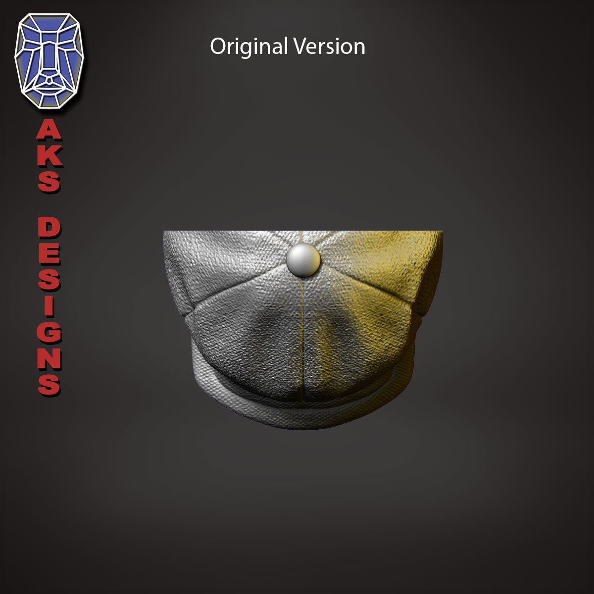 Gangster skull version 2 Bas relief wall decoration 3D print model_8