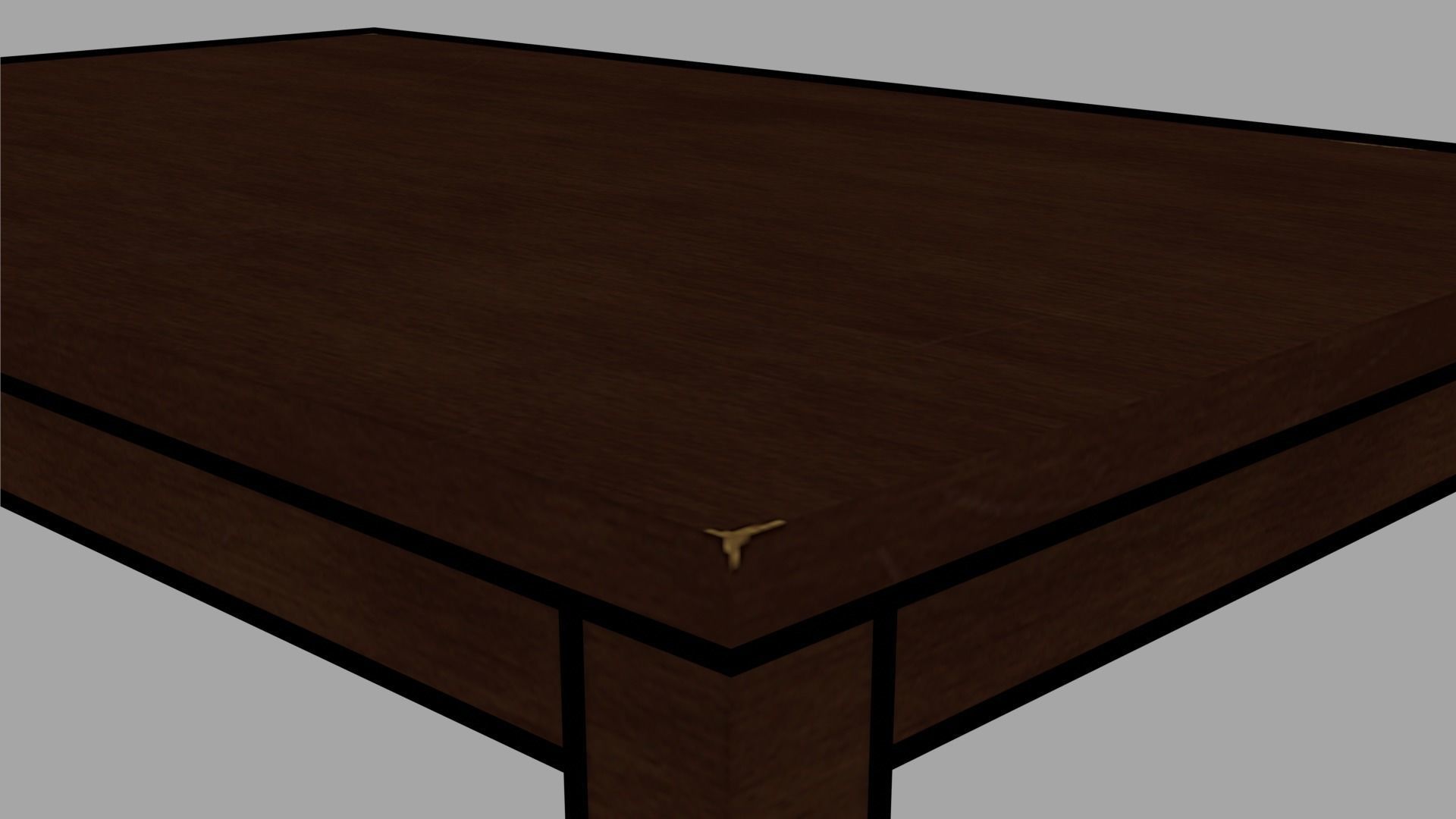 Simple Wooden Table 1 Low-poly 3D model_7